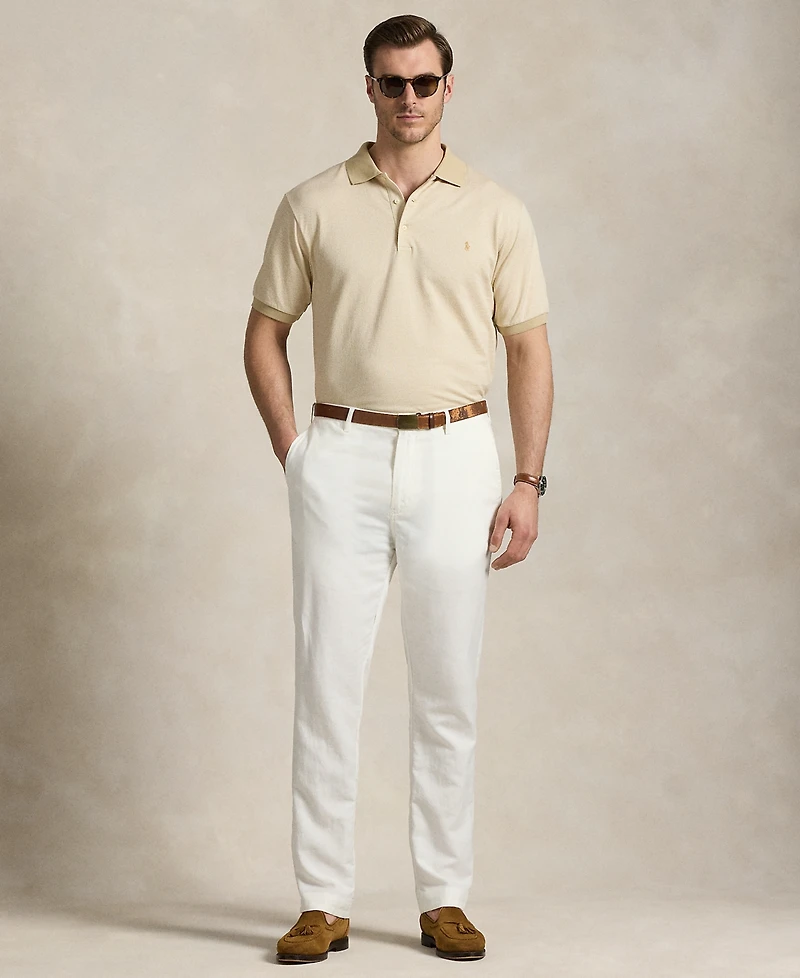 Polo Ralph Lauren Men's Big & Tall Houndstooth Jersey Polo Shirt