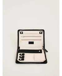 Augustnoa Travel Jewelry Organizer White