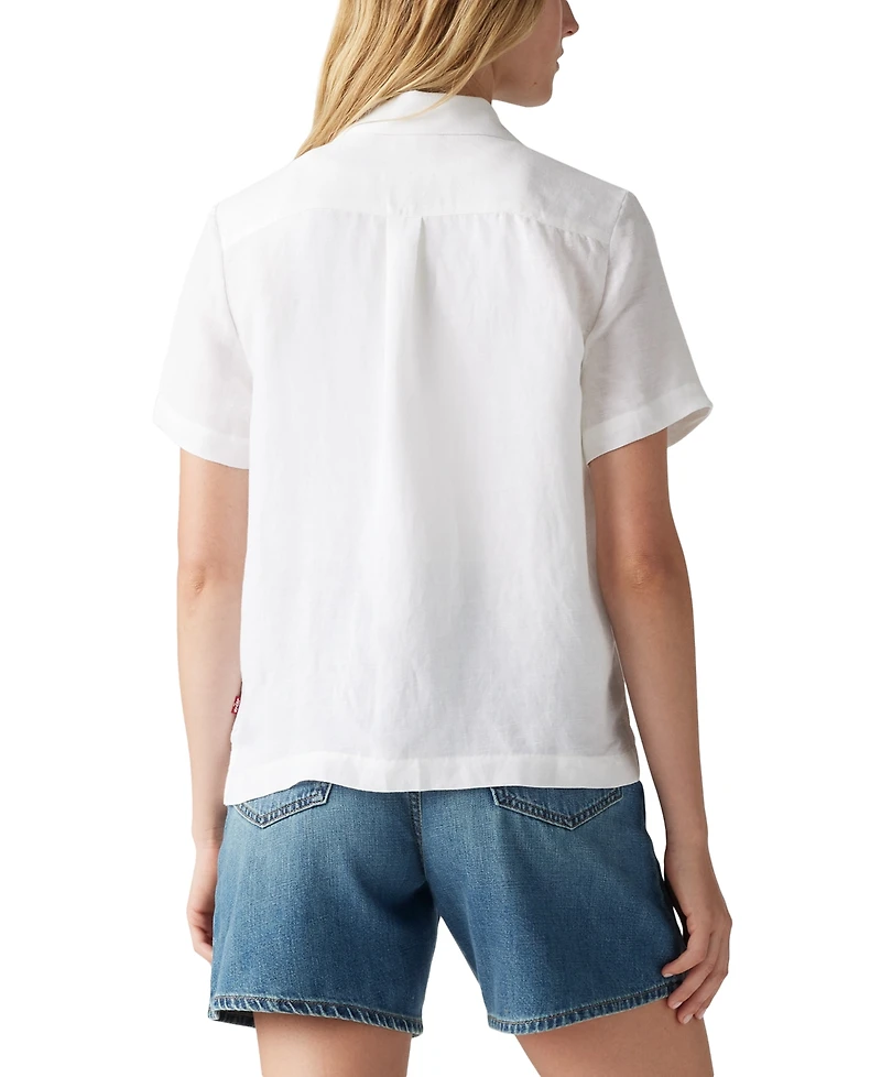 Levi's Women's Cotton Sonny Short-Sleeve Camp Shirt