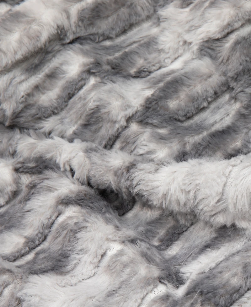 Cheer Collection Luxuriously Soft Faux Fur Design Blanket, 50" x 60"