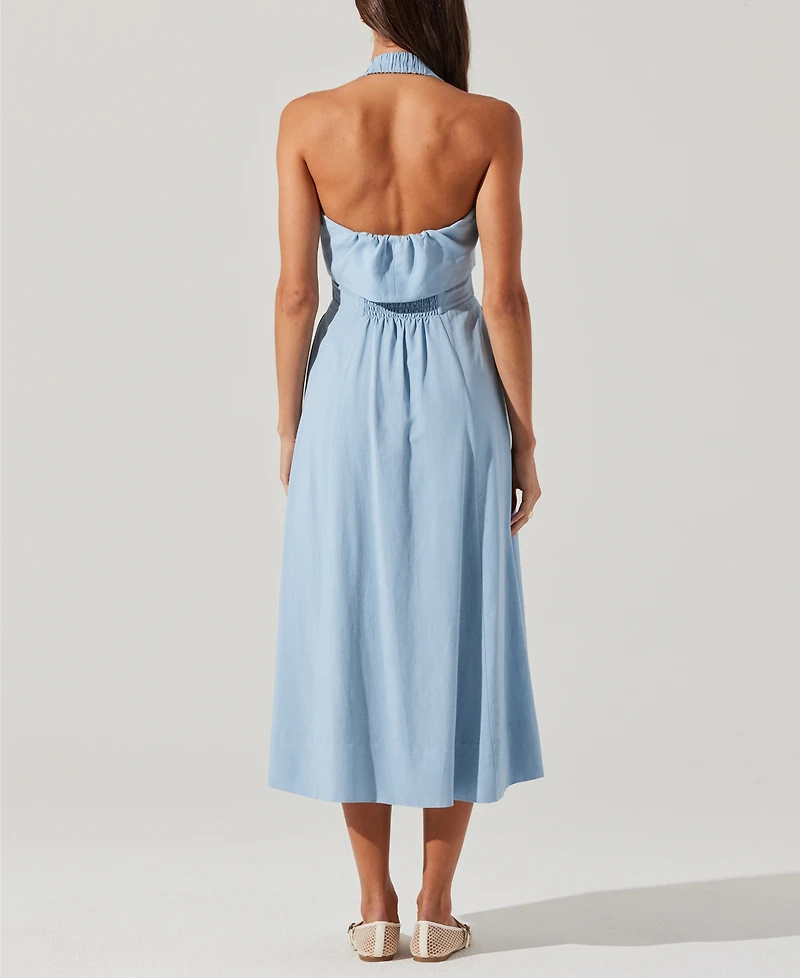Astr the Label Women's Katherine Tie-Front Midi Dress