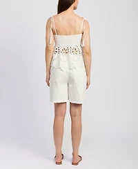 En Saison Women's Courtney Cotton Peplum Top