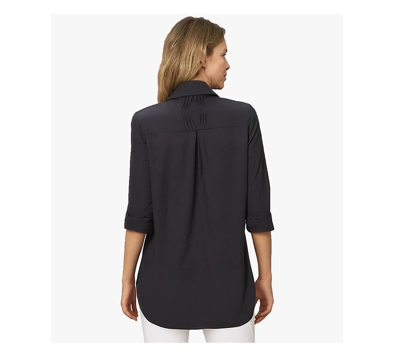 Stella Carakasi Women's Cotton Poplin Pintuck Detail Lucky Star Shirt