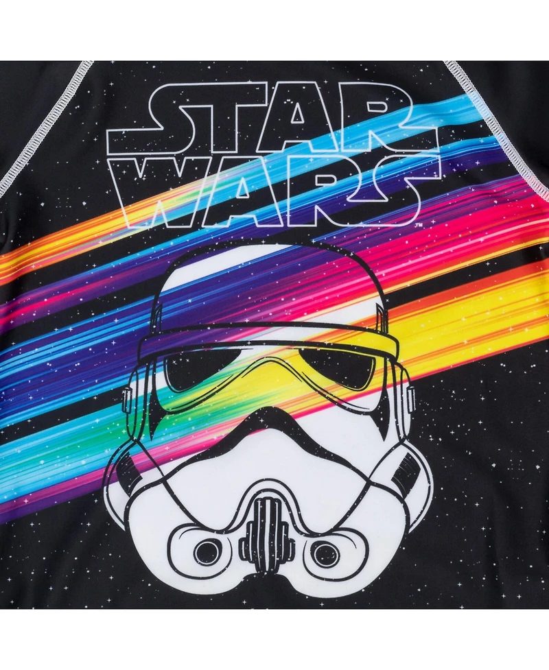Star Wars Boys Rash Guard and Swim Trunks Outfit Set