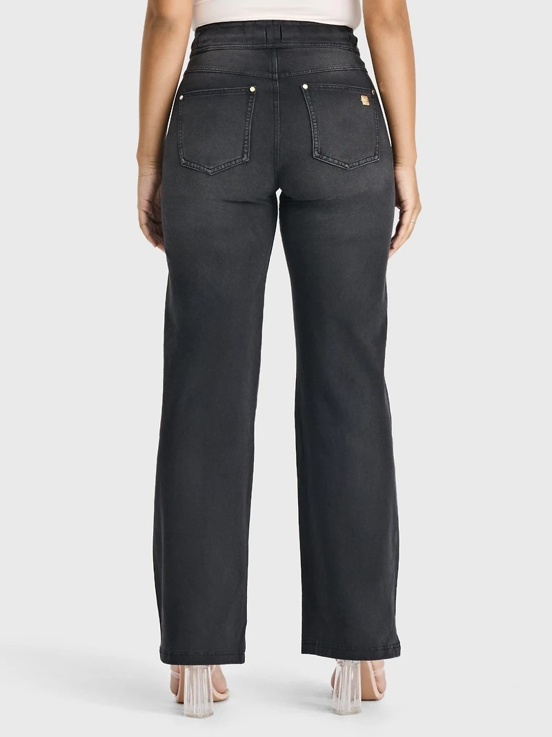 Freddy Women's High-Rise Shaping Wide Leg Jeans