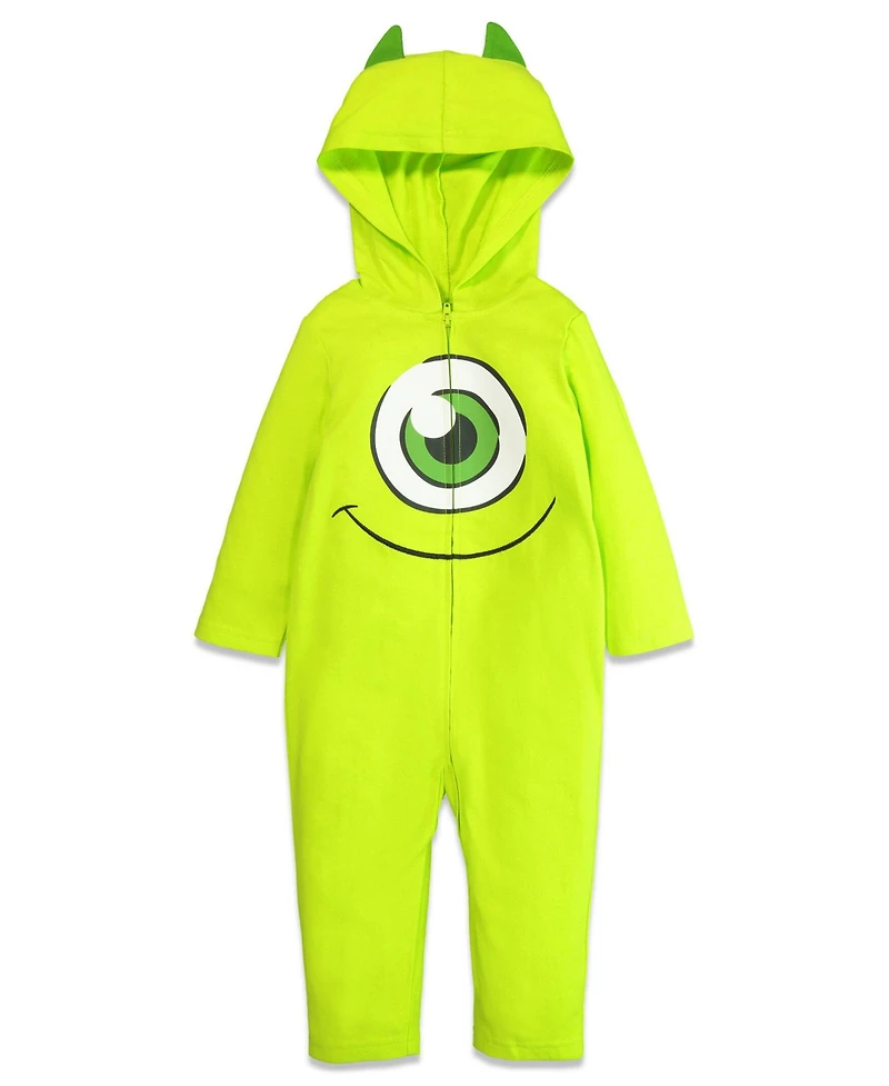 Monsters Inc. Baby Boys Pixar Mike Wazowski Zip Up Cosplay Coverall