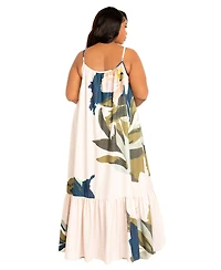 Buxom Couture Women's Floral Voluminous Maxi Dress