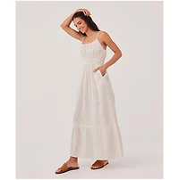 Pact Women's Organic Cotton Coastal Double Gauze Cami Maxi Dress