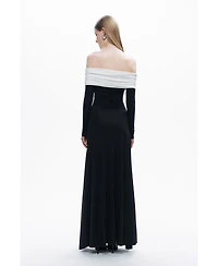 Nocturne Women's Contrast Color Maxi Dress
