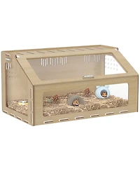 PawHut 39" Hamster Cage, Gerbil Cage w/ Acrylic Window & Openable Top