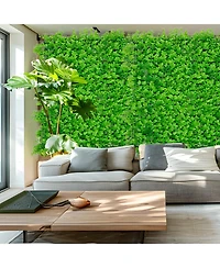 Grass Wall Panels (20pc): Privacy Screen, Indoor/Outdoor Green Wall Decor