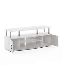 Furinno Modern Tv Stand Media Entertainment Center for Tv's up To 55" w/2-Door Storage Cabinet,White Oak