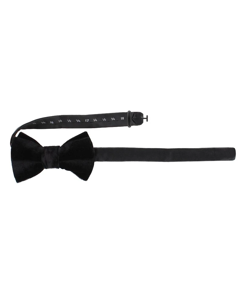 Trafalgar Men's Poirot Velvet Solid Colored Bow Tie
