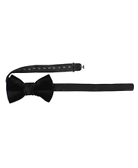 Trafalgar Men's Poirot Velvet Solid Colored Bow Tie