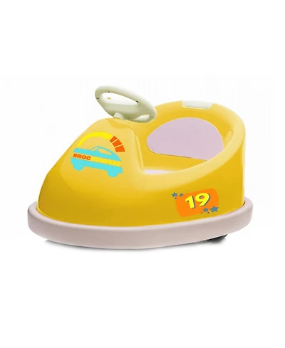 Best Ride On Cars 6 Volt Bumperz Kids Electric Battery Powered Ride On Bumper Car Vehicle with Power Indicator, Anti Collision Bar, and Music, Yellow