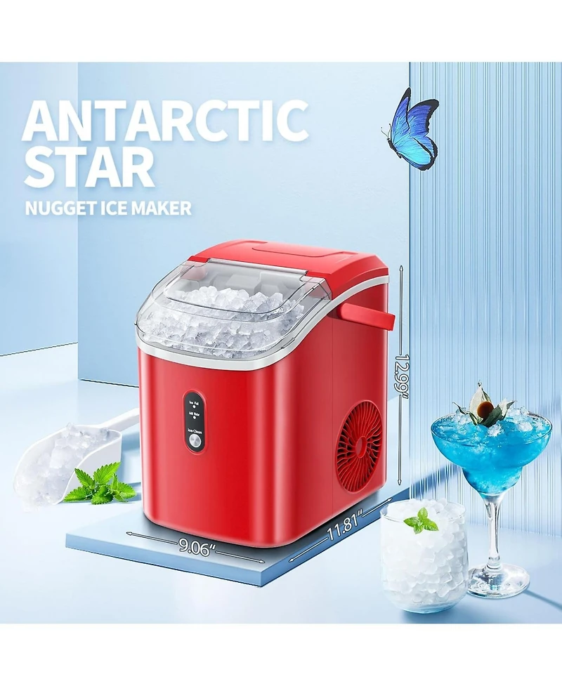 Antarctic Star Nugget Countertop Ice Maker with Soft Chewable