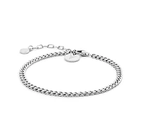 Vincero Women's Cuban Link Chain Bracelet in Stainless Steel, Adjustable 7"