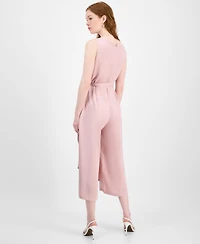 Connected Women's Draped Sleeveless Surplice Jumpsuit