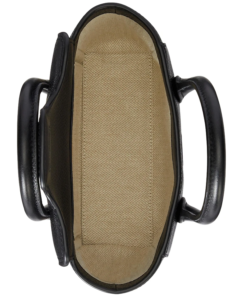 Lauren Ralph Pebbled Leather Small Tanner Satchel