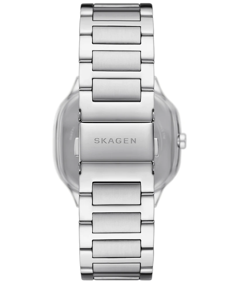 Skagen Men's Mellem Quartz Three-Hand Silver Stainless Steel Watch, 40mm