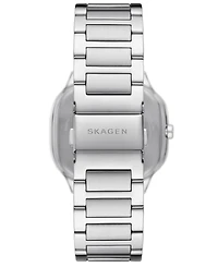 Skagen Men's Mellem Quartz Three-Hand Silver Stainless Steel Watch, 40mm