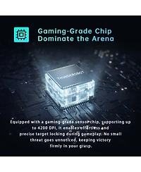 Thunderobot MG701 Wired Gaming Mouse, Ultimate Gaming-Grade Chip, 4200 Dpi Optical Sensor, High Rolling Rate, Ergonomic Design with Anti-Slip Side Gri