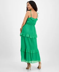julia jordan Women's Tie-Strap Maxi Dress