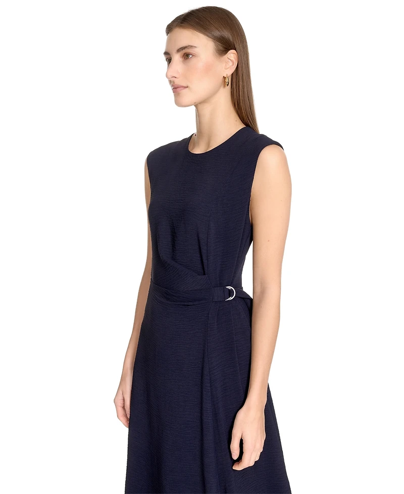Calvin Klein Women's Jewel-Neck Side-Buckle A-Line Dress