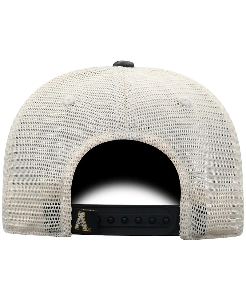 Top of the World Men's Black Appalachian State Mountaineers Off Road Adjustable Trucker Hat