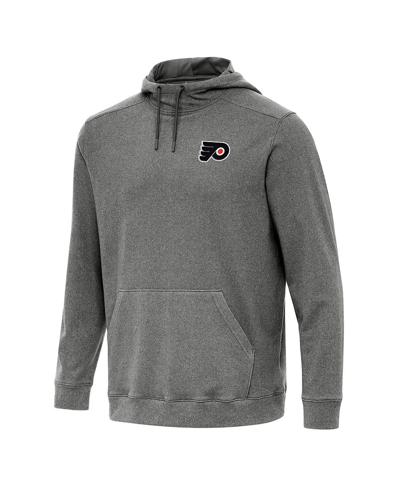 Antigua Men's Heather Black Philadelphia Flyers Cloud Pullover Hoodie