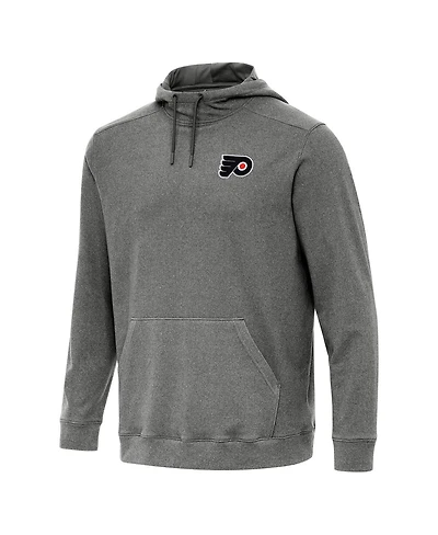 Antigua Men's Heather Black Philadelphia Flyers Cloud Pullover Hoodie