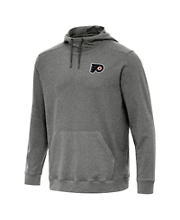 Antigua Men's Heather Black Philadelphia Flyers Cloud Pullover Hoodie