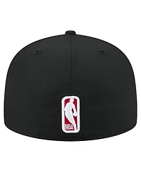 New Era Men's Black Chicago Bulls State Stitch 59FIFTY Fitted Hat