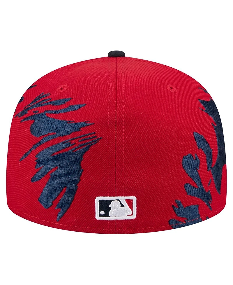 New Era Men's Red/Navy St. Louis Cardinals Retro Pattern 59FIFTY Fitted Hat