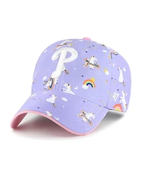 '47 Brand Big Girls Lavender Philadelphia Phillies Unicorn Clean Up Adjustable Hat