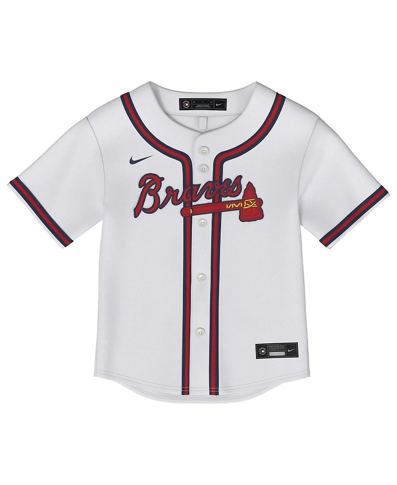 Nike Infant Ronald Acuna Jr. White Atlanta Braves Home Replica Jersey