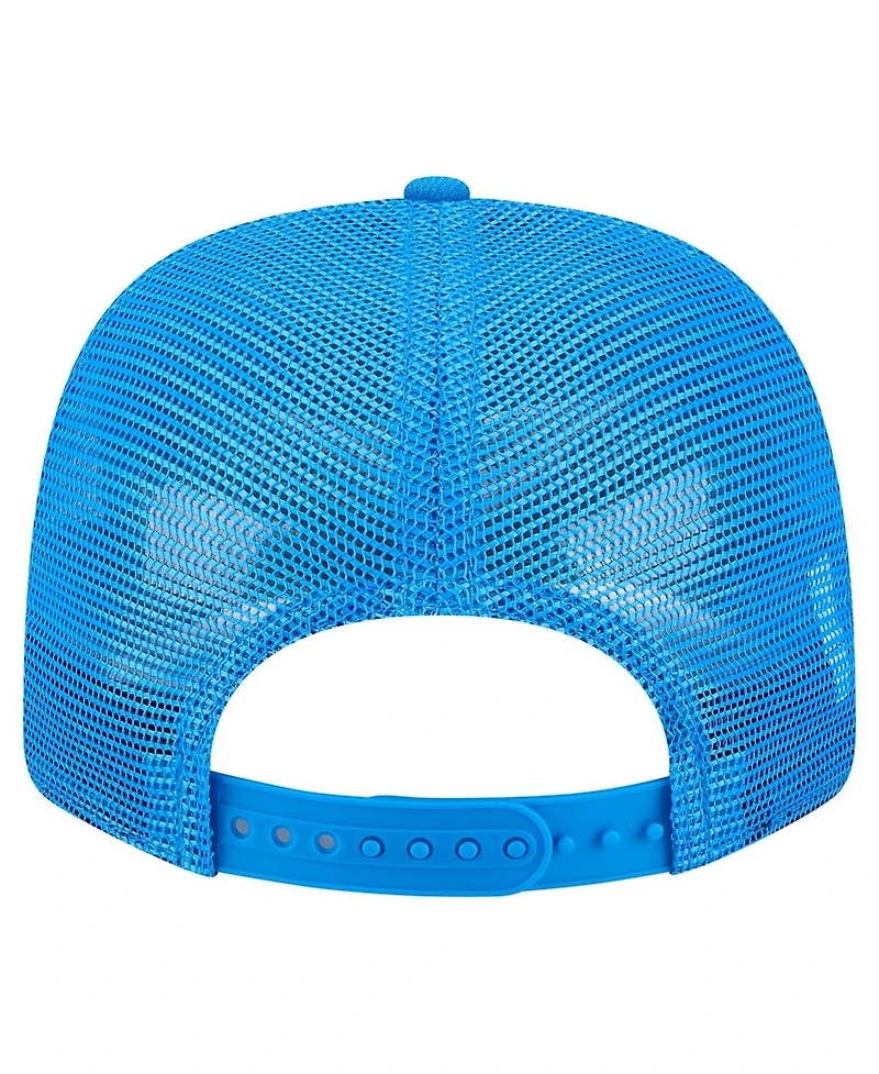 New Era Men's Blue Detroit Lions Main Trucker 9SEVENTY Stretch-Snap Hat