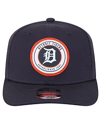 New Era Men's Navy Detroit Tigers Circle Patch 9SEVENTY Stretch-Snap Hat