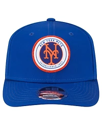 New Era Men's Royal New York Mets Circle Patch 9SEVENTY Stretch-Snap Hat