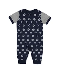 Outerstuff Infant Navy New York Yankees Full-Snap Coverall Bodysuit