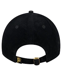 New Era Women's Men's Black Pittsburgh Pirates Corduroy 9TWENTY Adjustable Hat