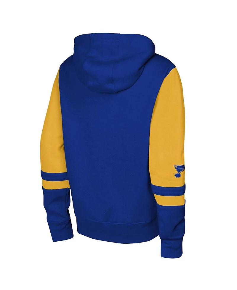 Outerstuff Big Boys and Girls Blue St. Louis Blues Face Off Full-Zip Hoodie