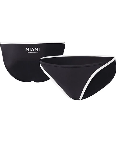 G-iii 4Her by Carl Banks Women's Black Miami Hurricanes Play Action Bikini Bottoms