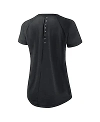 Nike Women's Heather Black Colorado Rockies Summer Breeze Raglan Fashion T-Shirt