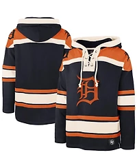 '47 Brand Men's Navy Detroit Tigers Superior Lacer Pullover Hoodie