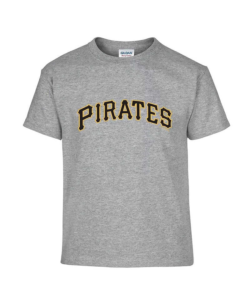 Soft as a Grape Big Boys and Girls Black/Gray Pittsburgh Pirates T-Shirt, Set of 2