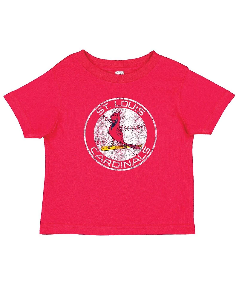 Soft as a Grape Toddler Red/Heather Gray St. Louis Cardinals Cooperstown Collection T-Shirt, Set of 2