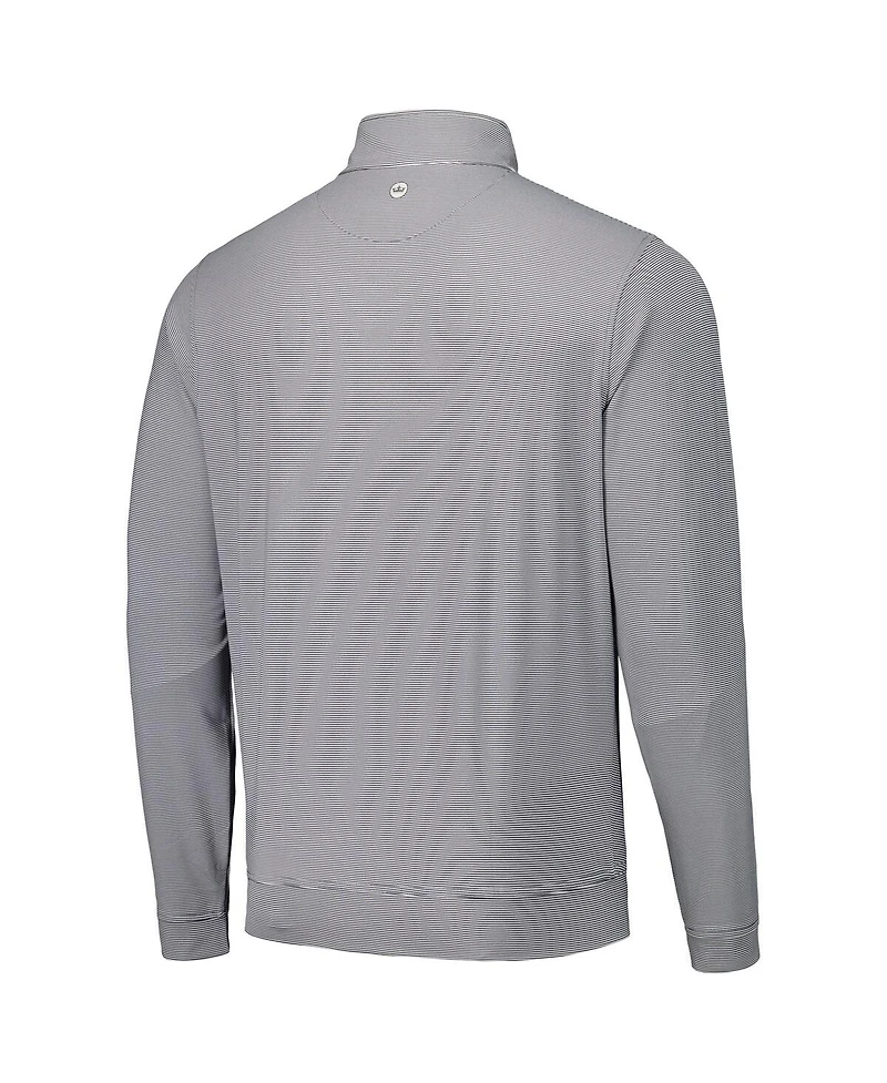 Peter Millar Men's Gray San Diego Padres Perth Sugar Stripe Performance Quarter-Zip Top