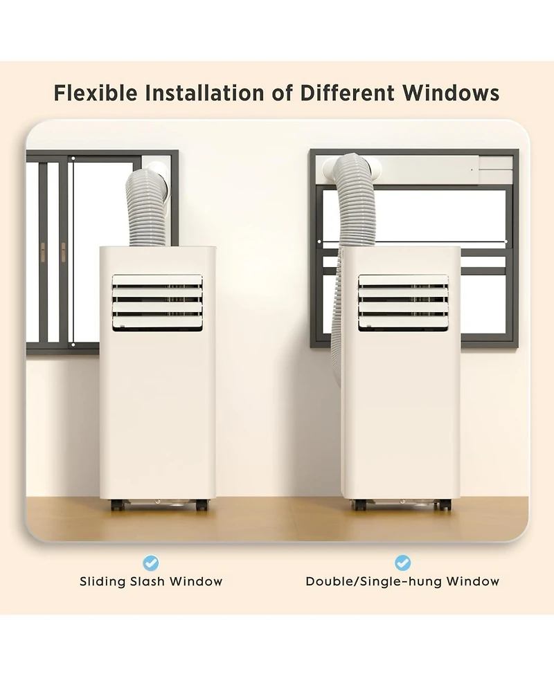 Cowsar 8,000 Btu Portable Air Conditioners Cool Up to 350 Sq.Ft, 4 Modes Portable Ac with Remote Control/Large Led Display/24Hrs Timer/Installation Ki