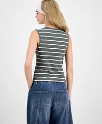 Madden Girl Juniors' Faux Button-Front Tank